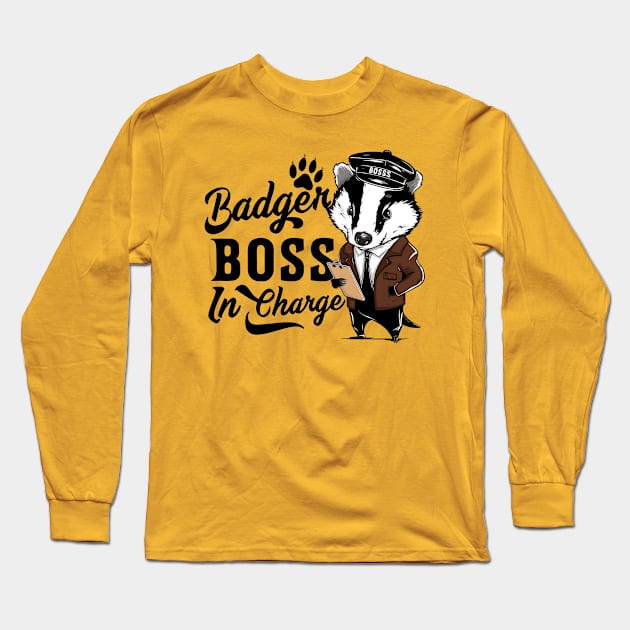 Badger Boss in a charge Long Sleeve T-Shirt by NomiCrafts